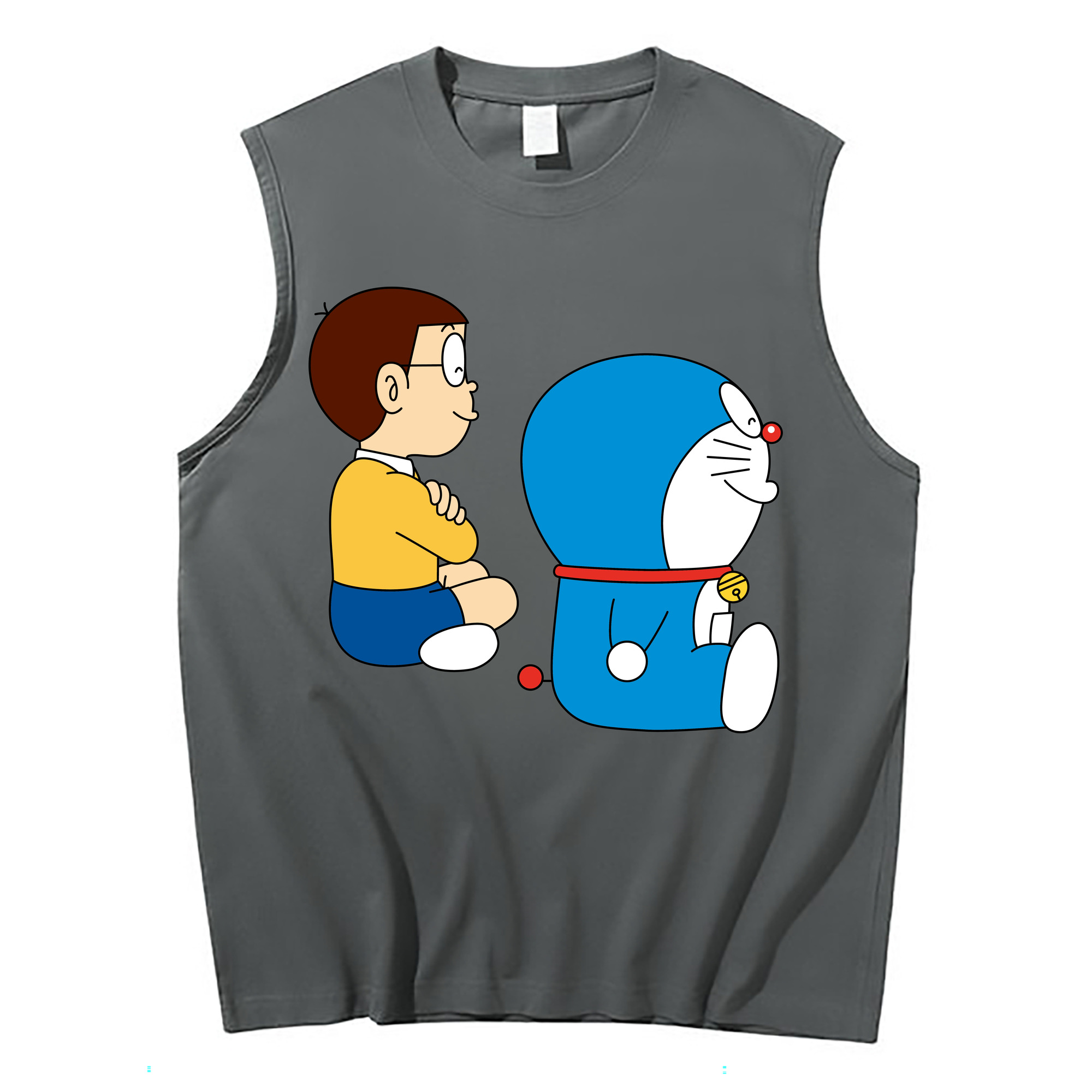 （画像用） ドラえもん 野比 のび太 Doraemon Nobita Nobi コットン100％タンクトップ（フロントプリント）
